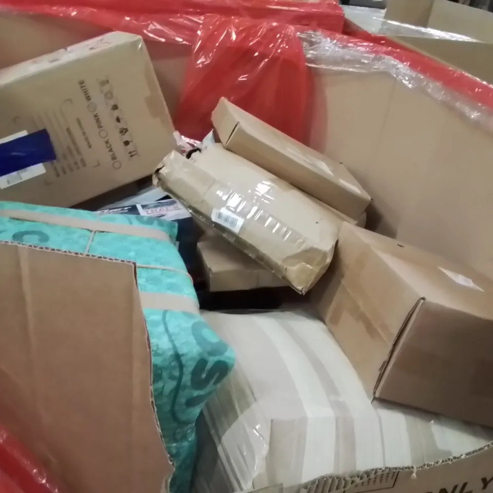PALLET OF ASSORTED HOUSEHOLD GOODS AND PRODUCTS TO INCLUDE;WALL CLOCK,PICTURE FRAME,PET GATE