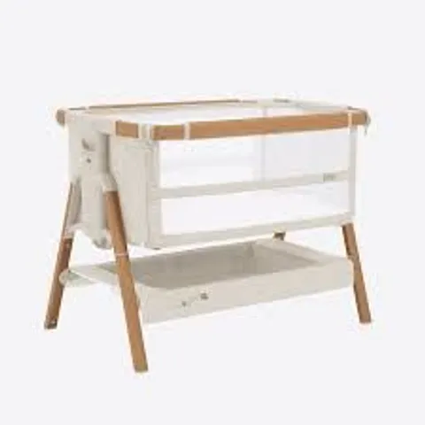 BOXED TUTTI BAMBINI COZEE XL BEDSIDE CRIB - SCANDINAVIAN WALNUT/ECRU (1 BOX)