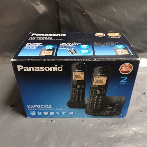 PANASONIC KX-TGC222 DIGITAL CORDLESS ANSWERING SYSTEM – 2 HANDSETS