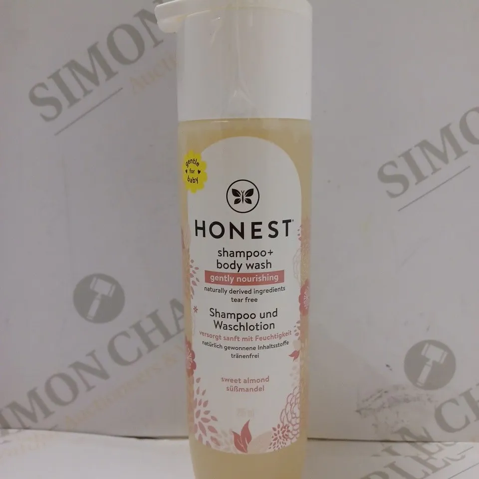 BOX OF 4 THE HONEST COMPANY SWEET ALMOND SHAMPOO & GENTLY NOURISHING KIDS BODY WASH 295ML