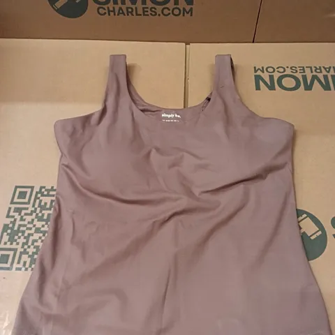 BOXED BRAND NEW APPROXIMATELY 25 SIMPLY BE ACTIVE VESTS, MOCHA, SIZE 18 (1 BOX)