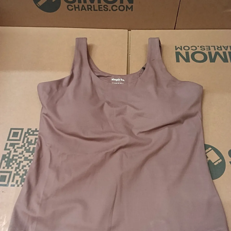 BOXED BRAND NEW APPROXIMATELY 25 SIMPLY BE ACTIVE VESTS, MOCHA, SIZE 18 (1 BOX)