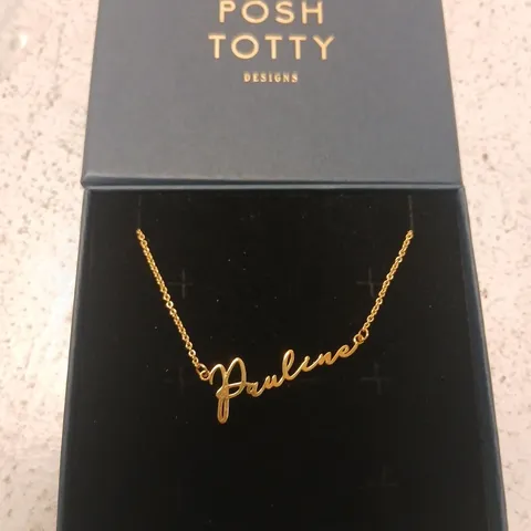 POSH TOTTY DESIGNS MAKE IT PERSONAL SCRIPT NAME NECKLACE STERLING SILVER