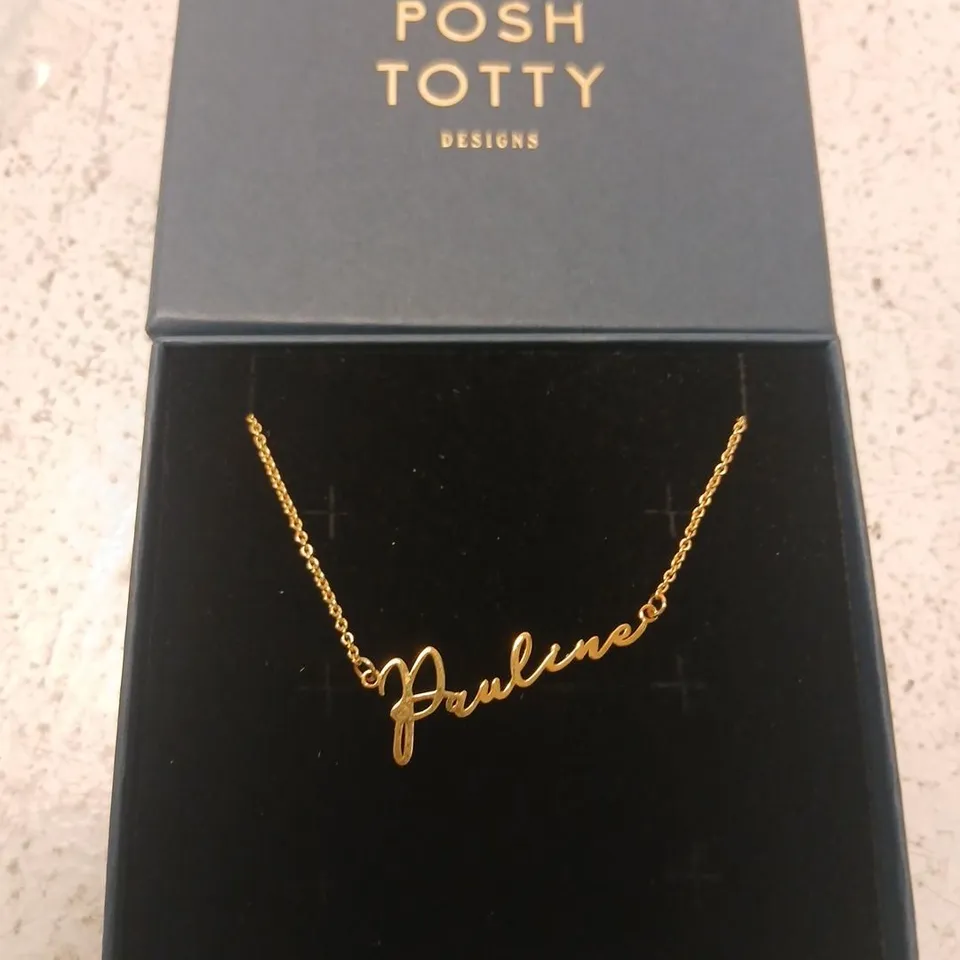 POSH TOTTY DESIGNS MAKE IT PERSONAL SCRIPT NAME NECKLACE STERLING SILVER