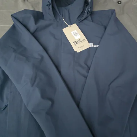JACK WOLFSKIN HOODED JACKET IN NAVY SIZE MEDIUM