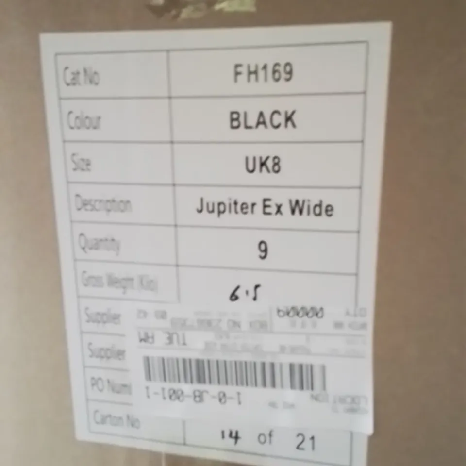BOXED BRAND NEW APPROXIMATELY 9 SIMPLY BE JUPITER EXTRA WIDE SHOES BLACK SIZE 8