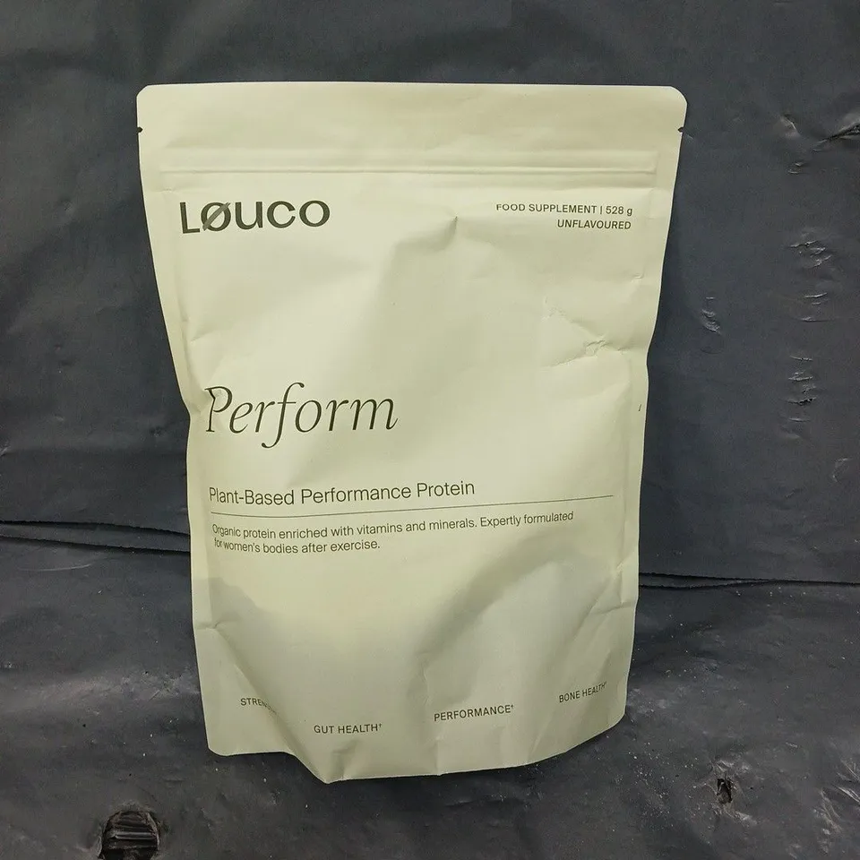 SEALED LOUCO PERFORM PLANT-BASED PERFORMANCE PROTEIN - UNFLAVOURED - 528G