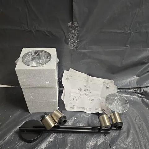 CEILING LIGHTING FIXTURE KIT IN BLACK/SILVER