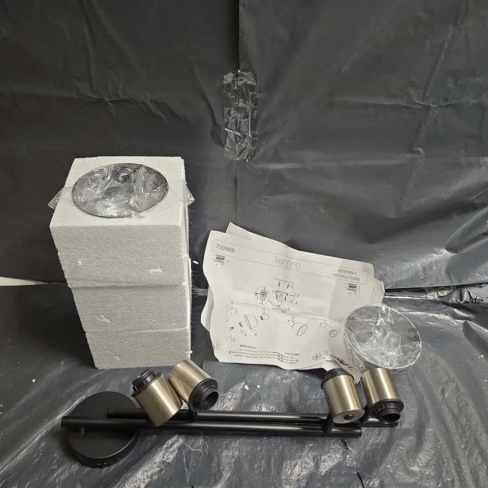 CEILING LIGHTING FIXTURE KIT IN BLACK/SILVER