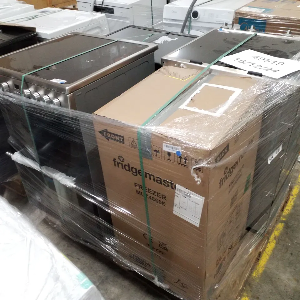 PALLET OF APPROXIMATELY 4 UNPROCESSED RAW RETURN WHITE GOODS TO INCLUDE