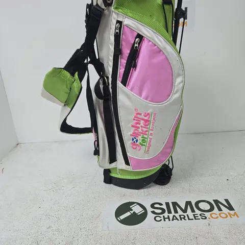 GOLF STAND BAG – NEON GREEN, PINK & WHITE