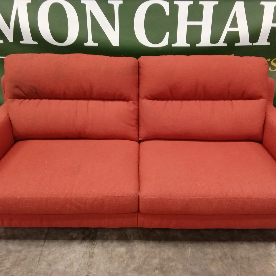 QUALITY DESIGNER ITALIAN MADE ALESSANDRO 3 SEATER FABRIC SOFA - LOBSTER