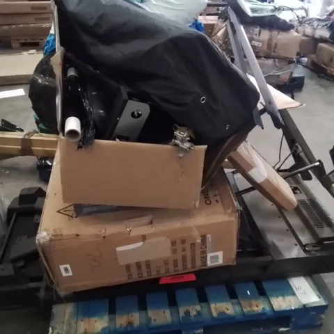 PALLET CONTAINING VARIOUS ASSORTED INCOMPLETE EXERCISE EQUIPMENT AND OTHER HOUSEHOLD ITEMS