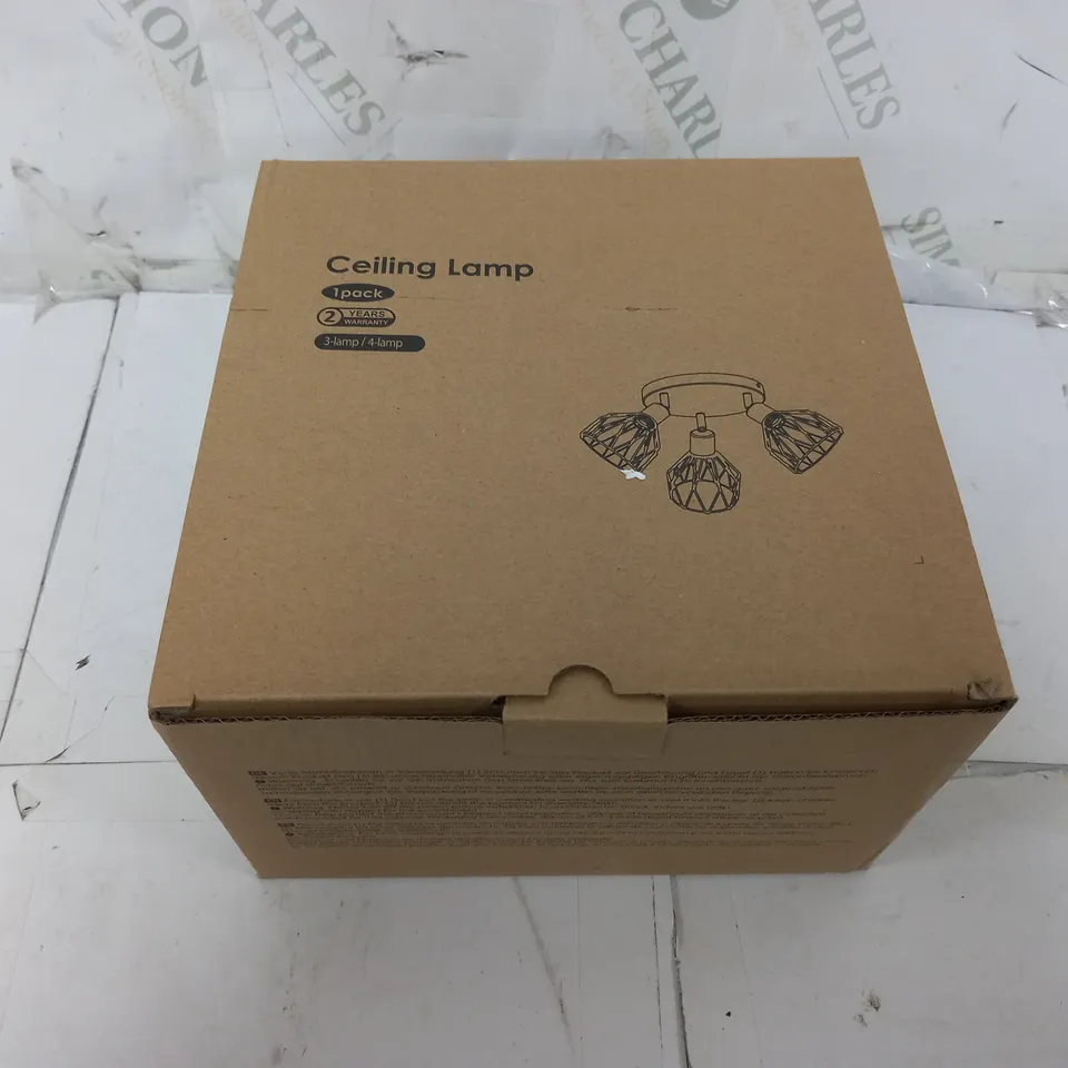 BOXED CEILING LIGHT IN BLACK