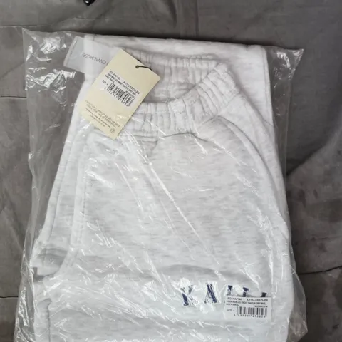 BAGGED KAIIA WIDE LEG SWEATPANTS IN GREY MARL SIZE 4