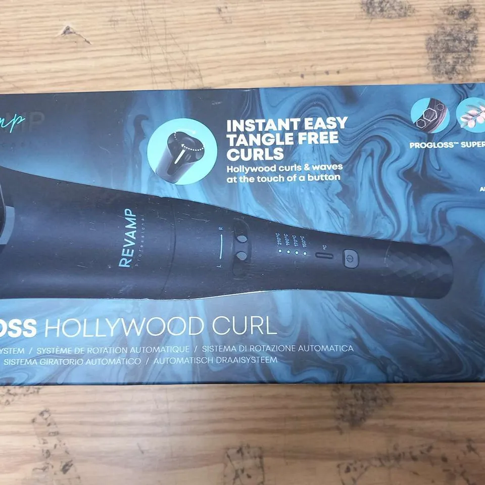 BOXED REVAMP PROGLOSS HOLLYWOOD CURL AUTOMATIC ROTATING SYSTEM