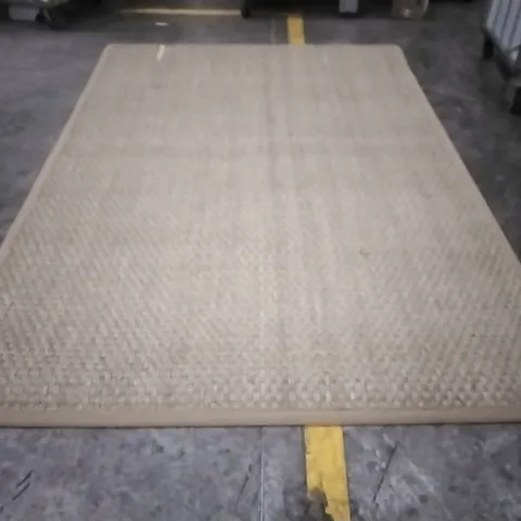 DELAPENA SOLID COLOUR BAMBOO SLAT/SEAGRASS HAND WOVEN AREA RUG APPROXIMATELY 270X183CM