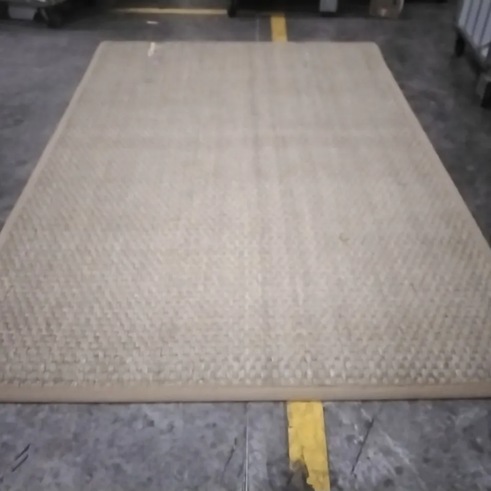 DELAPENA SOLID COLOUR BAMBOO SLAT/SEAGRASS HAND WOVEN AREA RUG APPROXIMATELY 270X183CM