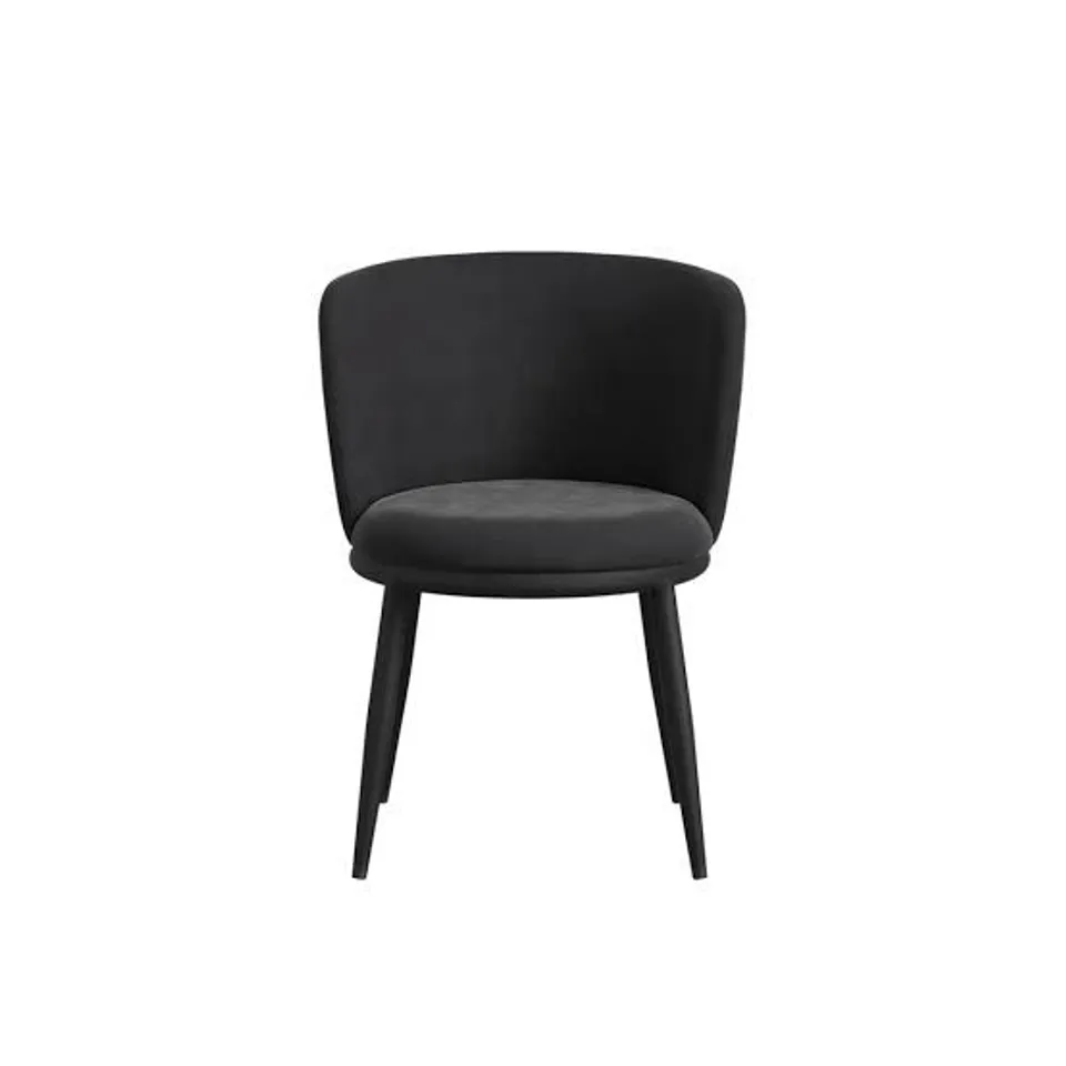 BOXED NOVA VELVET DINING CHAIR IN BLACK (1 BOX)