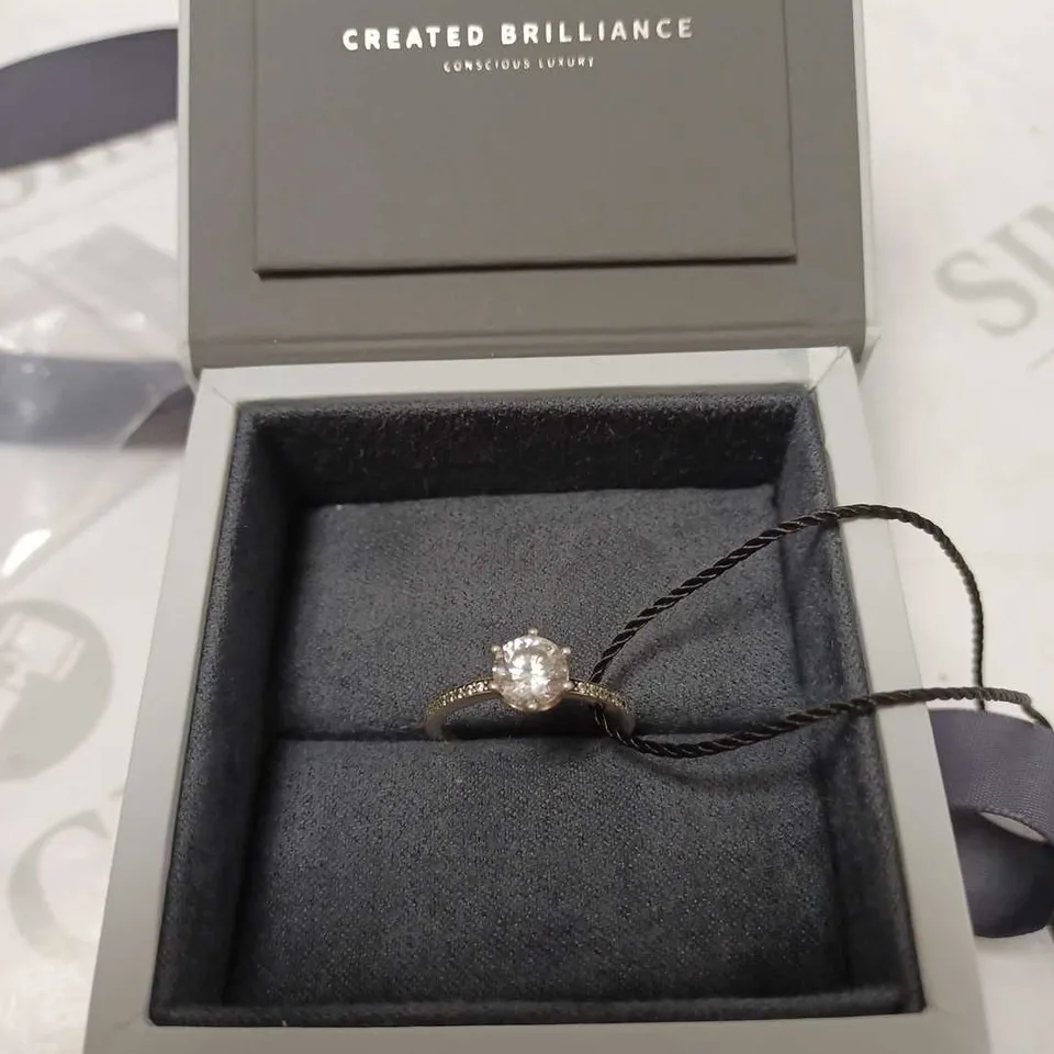 CREATED BRILLIANCE MARGOT CREATED BRILLIANCE 9CT WHITE GOLD 0.50CT LAB GROWN DIAMOND ENGAGEMENT RING - SIZE L RRP £729