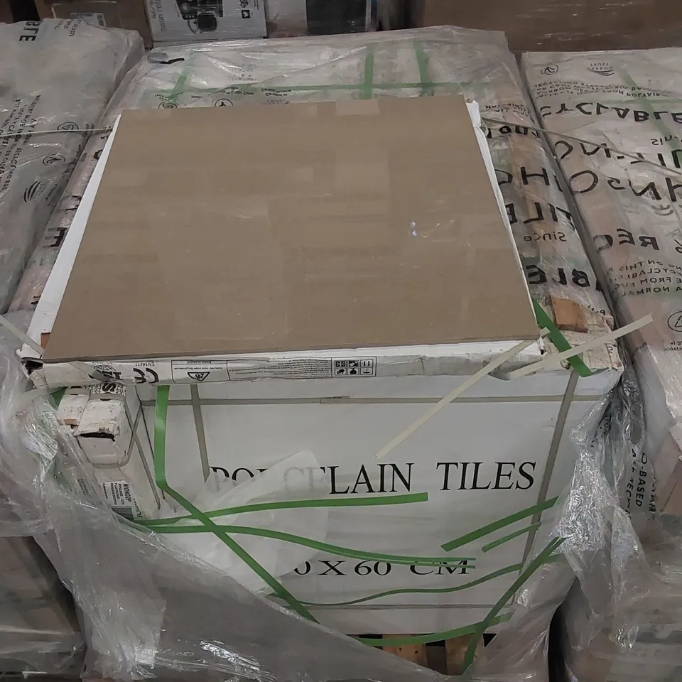 PALLET OF APPROX 30 X CARTONS OF JOHNSON TILES, MODERN FLAX POLISHED PORCELAIN FLOOR TILES - 4 TILES PER CARTON // TILE SIZE: 600 x 600 x 9.5mm