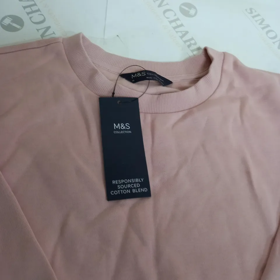 M&S PINK JUMPER - SIZE MEDIUM