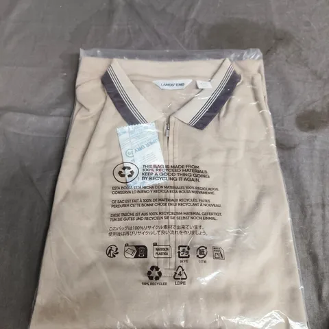 LADS END STONE ZIPPED POLO TOP SIZE XXL