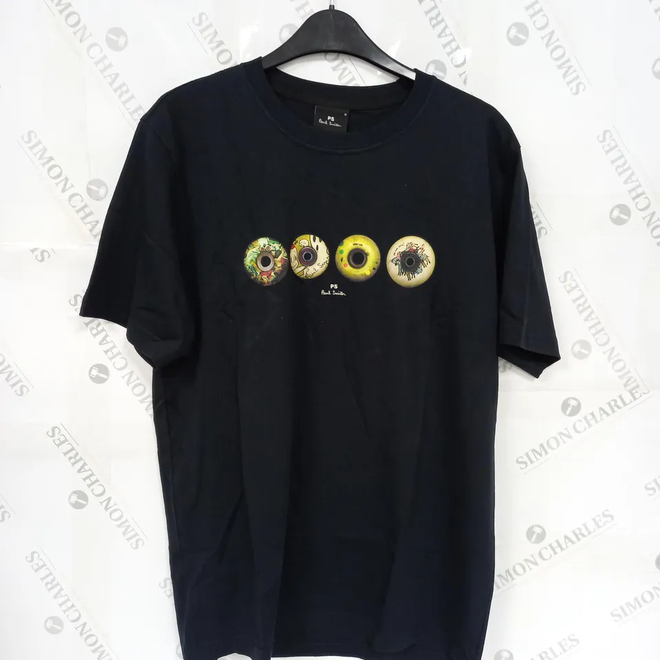 PAUL SMITH SKATE WHEELS T-SHIRT IN NAVY - M