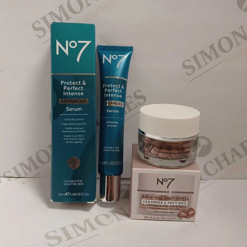 2 NO.7 ITEMS TO INCLUDE PROTECT AND PERFECT SERUM (50ML) AND FACIAL CAPSULES