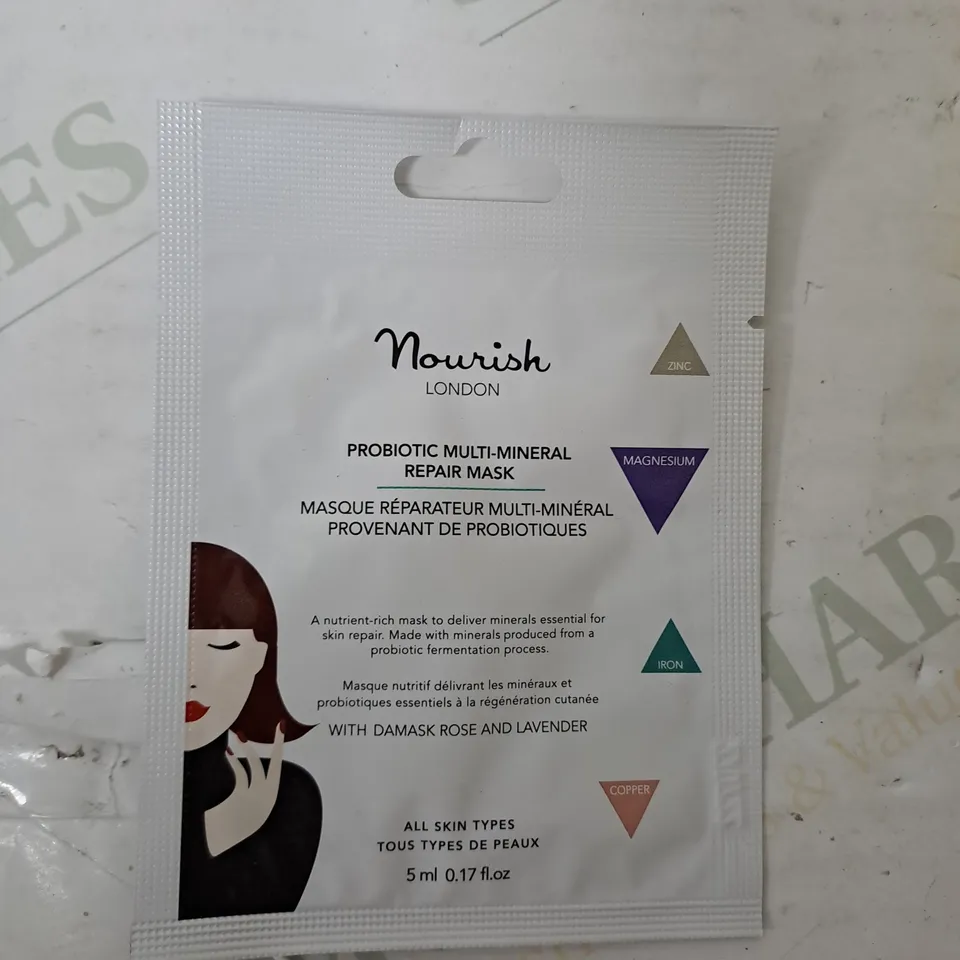 BOX OF APPROX. 100 PROBIOTIC MULTI-MINERAL REPAIR MASK, 5ML PACKETS 