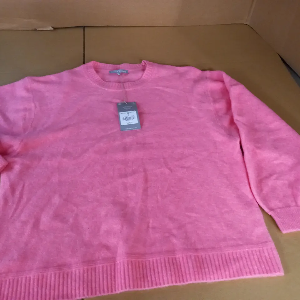 OLIVER BONAS PINK OTTOMAN PINK DETAIL KNIT JUMPER - 10