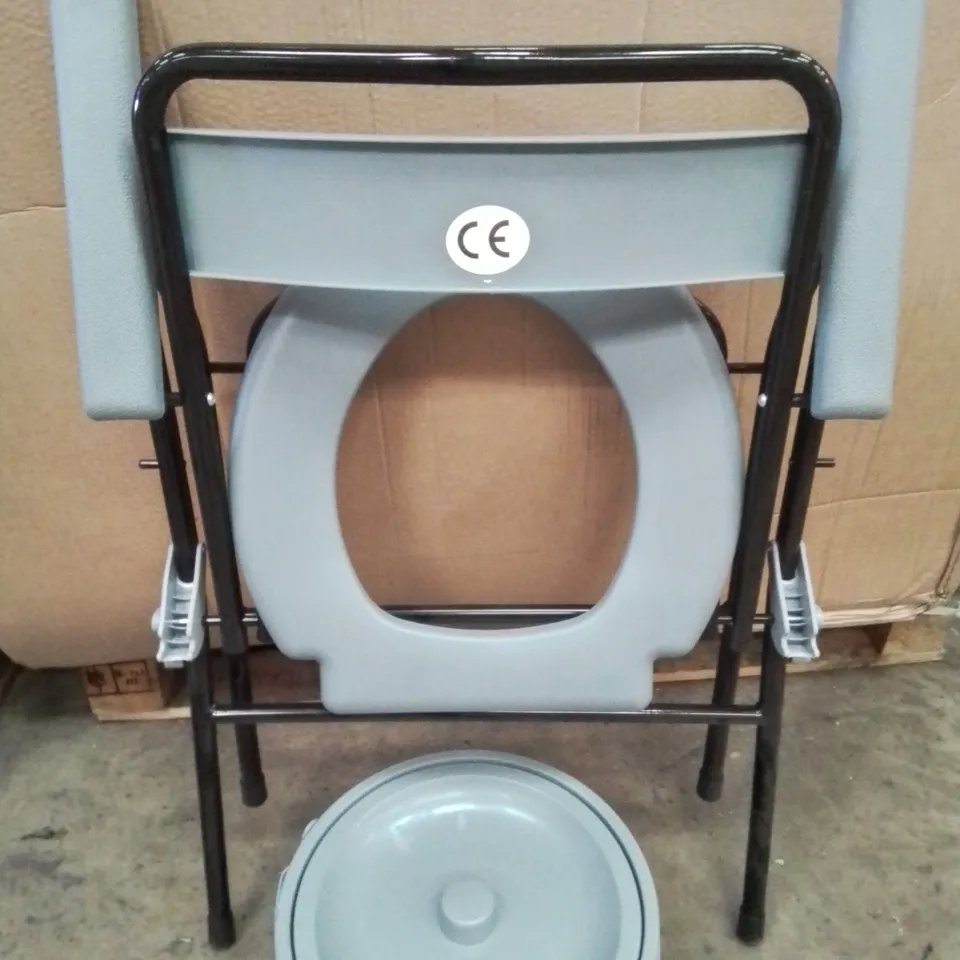 TWO BOXED TRUECARE FOLDING COMODE CHAIRS