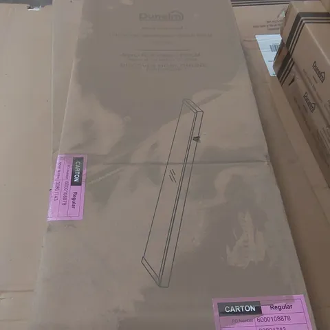 BOXED FLOATING MIRRORED SHELF - 80CM, SILVER