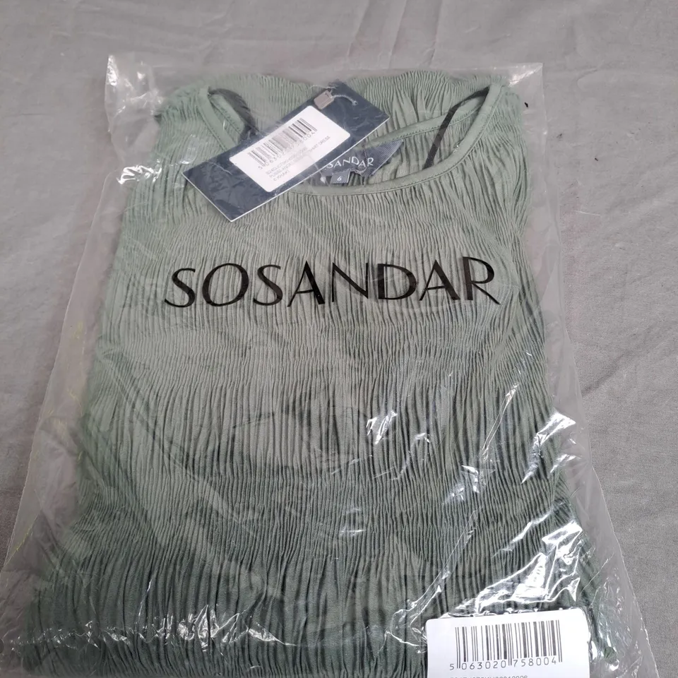 SEALED SOSANDAR PLISSE ANGEL SLEEVE T-SHIRT DRESS - SIZE 6