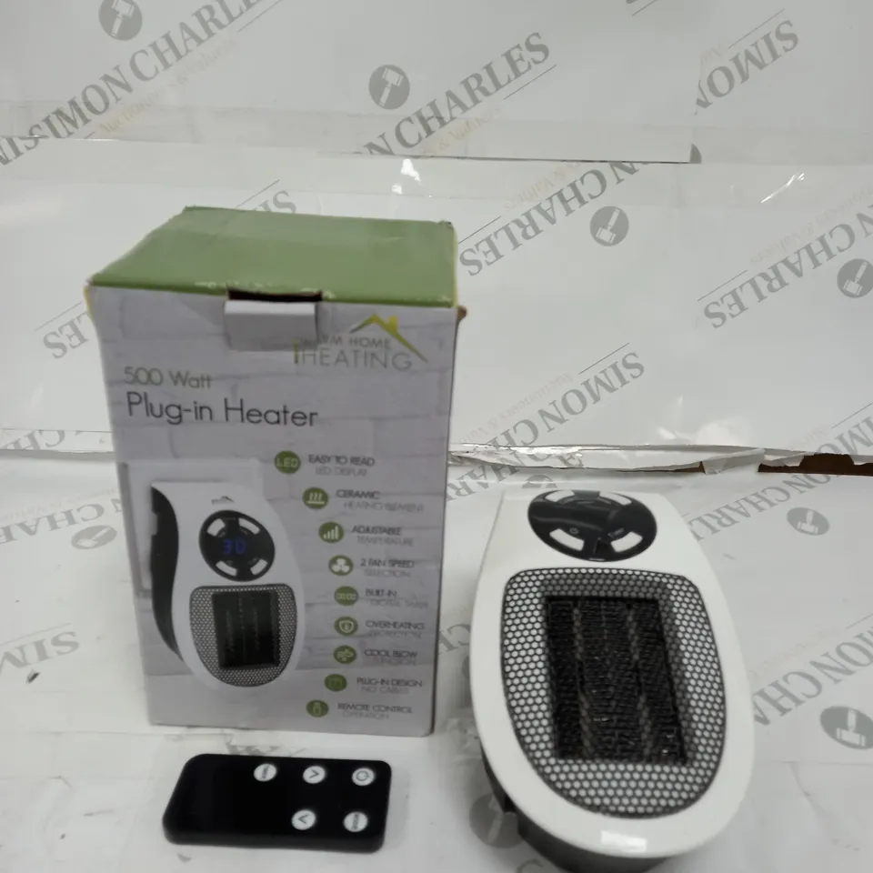 BOXED 500 WATT PLUG-IN HEATER