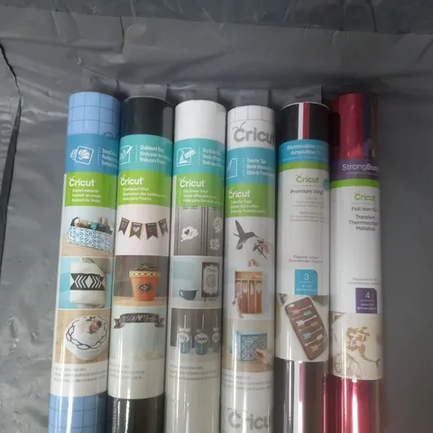 6 X ASSORTED CRICUT ACCESSORIES TO INCLUDE FOIL IRON ON, VINYL, TRANSFER TAPE ETC