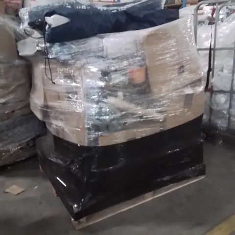 PALLET OF ASSORTED HOUSEHOLD GOODS AND PRODUCTS TO INCLUDE;CAMPING CHAIRS,GYM MATS,SUN LOUNGER,STOOL