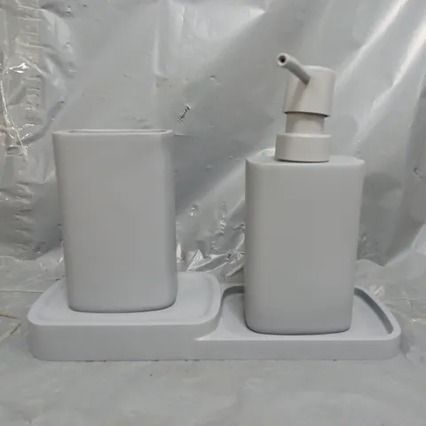 UNBRANDED BATHROOM ACCESSORY SET IN GREY (BOX OF 2)