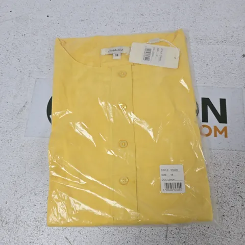 CHARLOTTE WEST LEMON YELLOW BLOUSE NEW IN BAG SIZE 18 