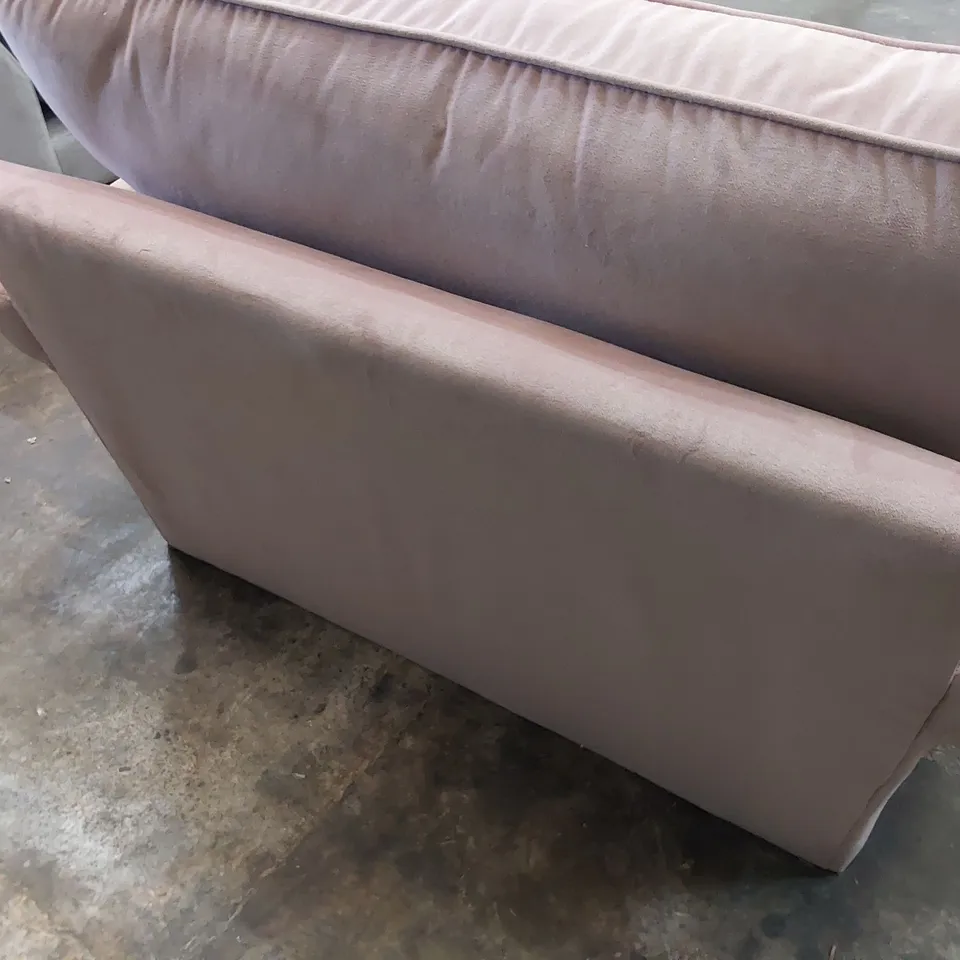 QUALITY BRITISH DESIGNER LOUNGE Co. BRIONY SNUGGLER CHAIR PINK PLUSH FABRIC 