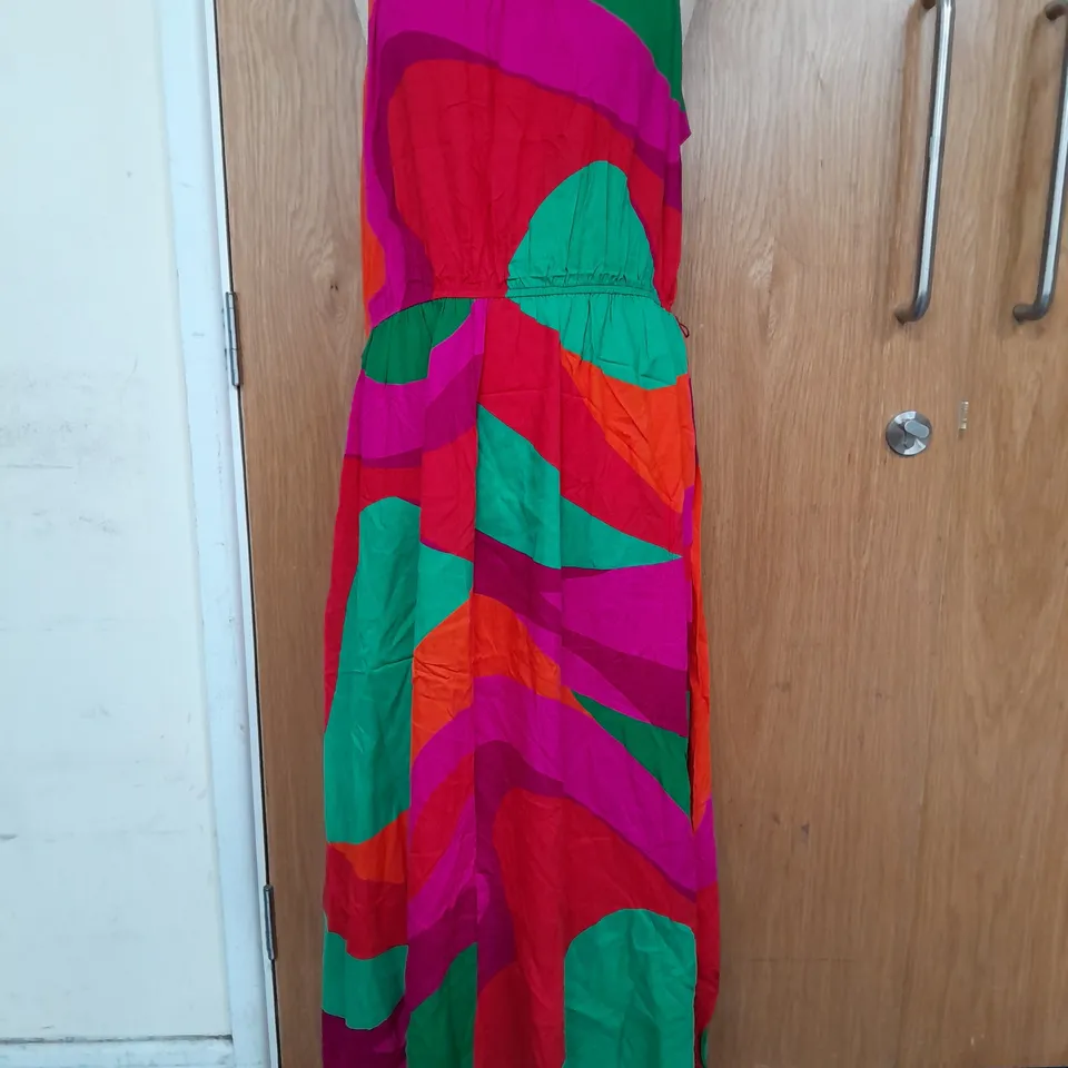 PAPAYA EXPOSED SHOULDER MAXI DRESS IN MULTICOLOUR - SIZE 16