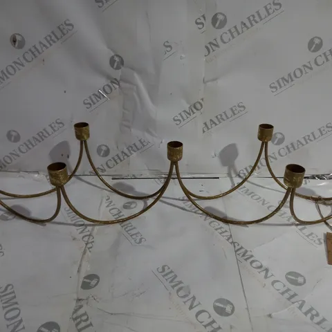 DIBOR 7 STICK CANDLE HOLDER ANTIQUE BRASS FINISH 