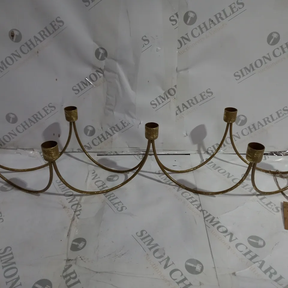 DIBOR 7 STICK CANDLE HOLDER ANTIQUE BRASS FINISH 