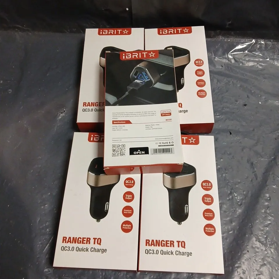 IBRIT RANGER TQ QC3.0 QUICK CHARGE CAR CHARGER – LOT OF 5