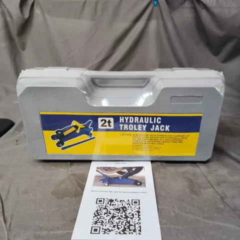 2 TON HYDRAULIC TROLLEY JACK IN GREY CARRY CASE