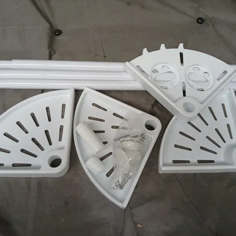 SHOWER ORGANISER POLE IN WHITE - COLLECTION ONLY