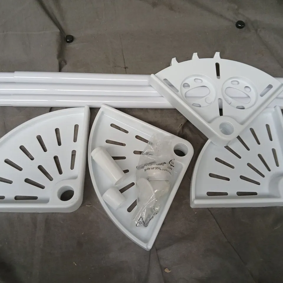 SHOWER ORGANISER POLE IN WHITE - COLLECTION ONLY