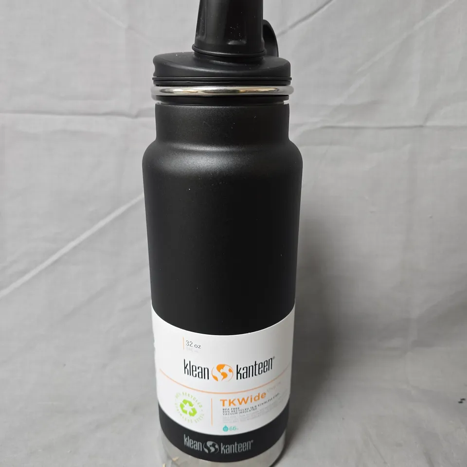 KLEAN KANTEEN TK WIDE 32 OZ STAINLESS STEEL WATER BOTTLE – BLACK