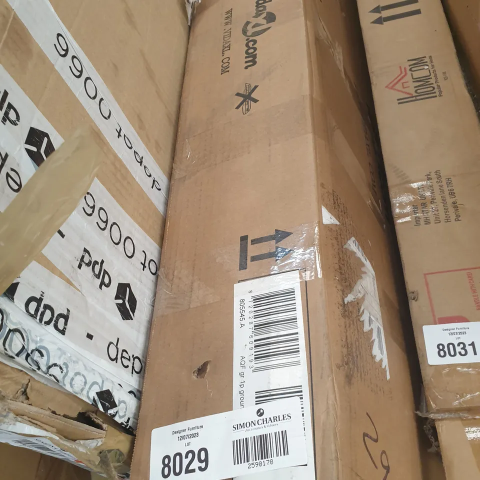 BOXED GREY FLATPACK FURNITURE 