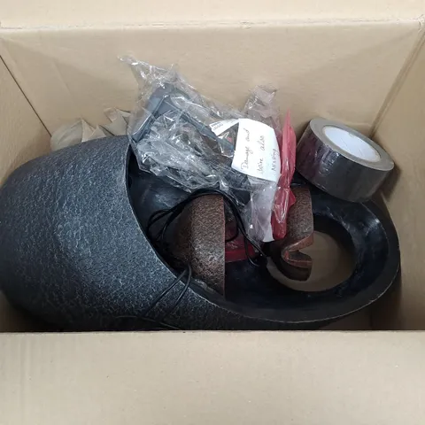 DECORATIVE BLACK CURVED SCULPTURE WITH TEXTURED FINISH – BOXED